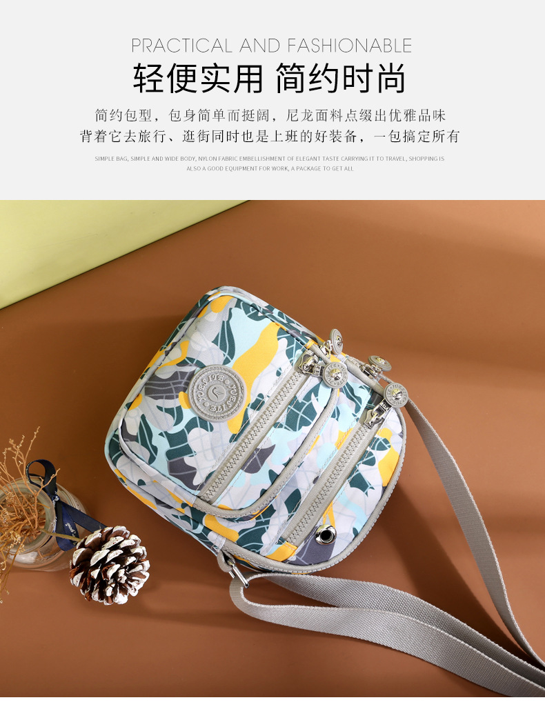 New Oxford Fabric Women's Mini Casual Crossbody Phone Bag Fashion Nylon Bag Single Shoulder Adjustable Waterproof Canvas Bag