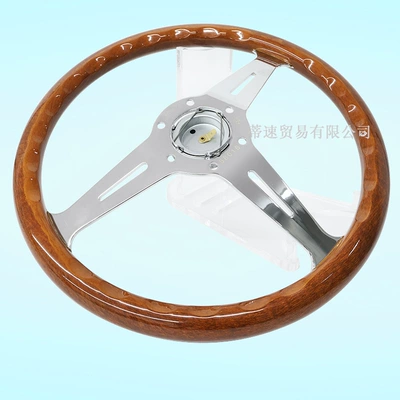 Modified 14-Inch 350mm Peach Wood: Steering wheel