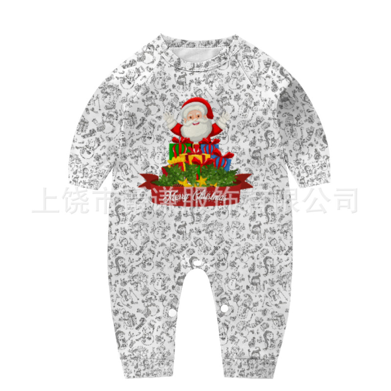 跨境新款家居服圣诞老人印花外贸时尚睡衣宠物狗服装人狗亲子套装|undefined