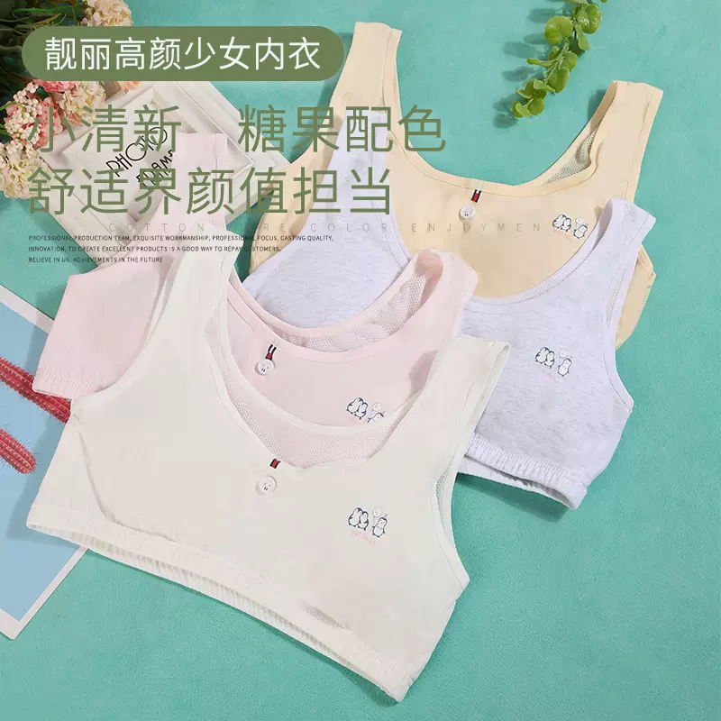 2025新款发育期女童少女无钢圈胸罩学生文胸 小女生内衣厂家供应