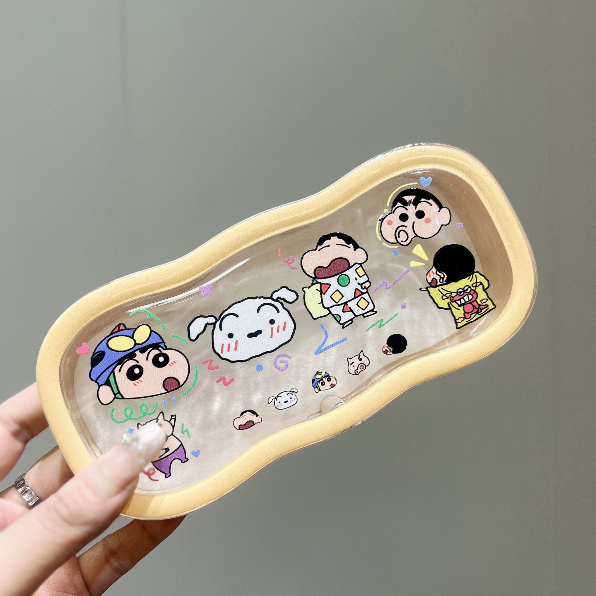 Caja de gafas transparentes de borde de la nube, alta sensación de almacenamiento portátil, niños, niños, niños, estudiantes, lindos, caja de gafas al por mayor