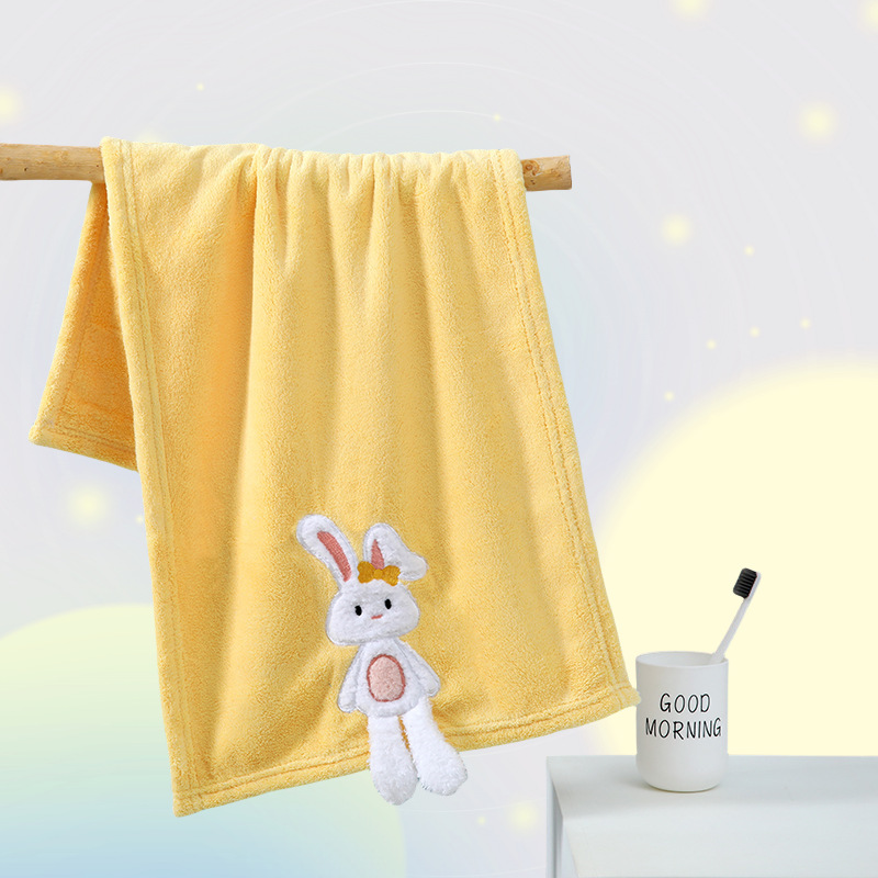 coral cartoon children's cute soft bath towel for home use for men…