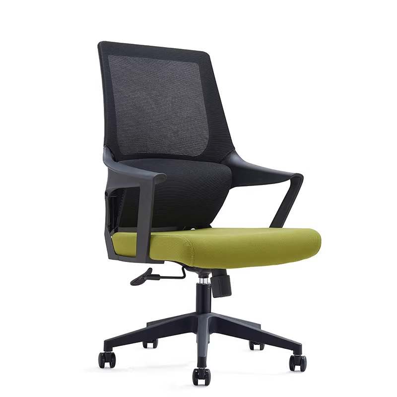 silla de oficina ergonómica elevación respaldo lumbar cómodo silla de conferencia silla de computadora silla corporativa gris