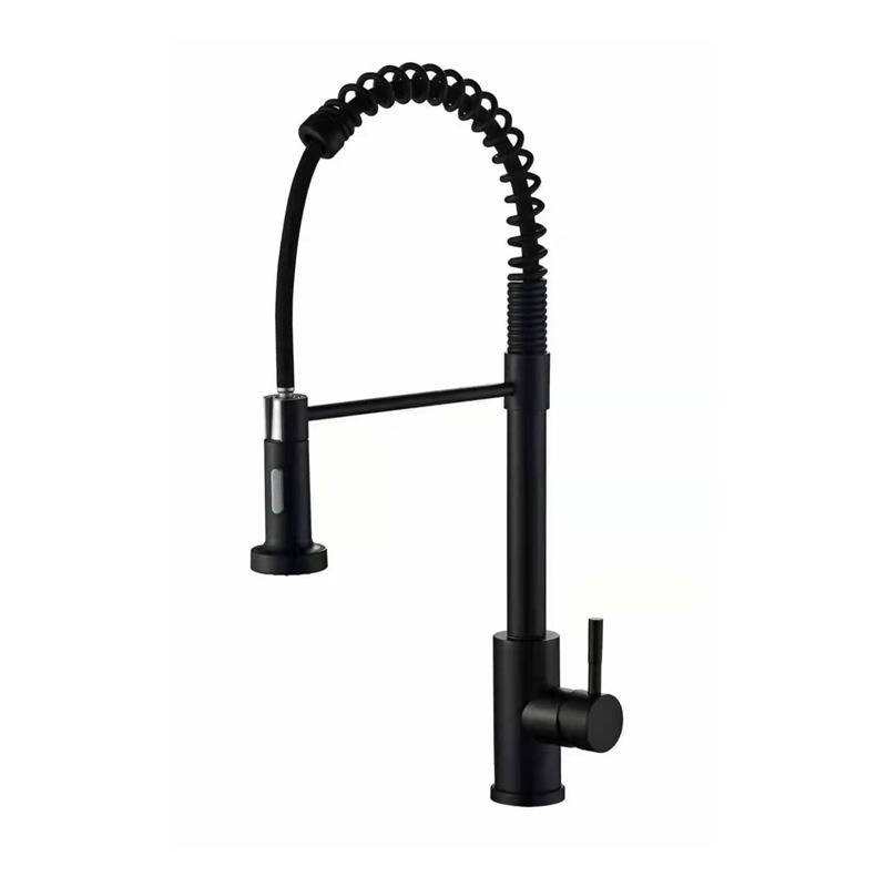 Grifo de Cocina Extensible de Acero Inoxidable con Agua Caliente y Fría y Doble Salida de Agua