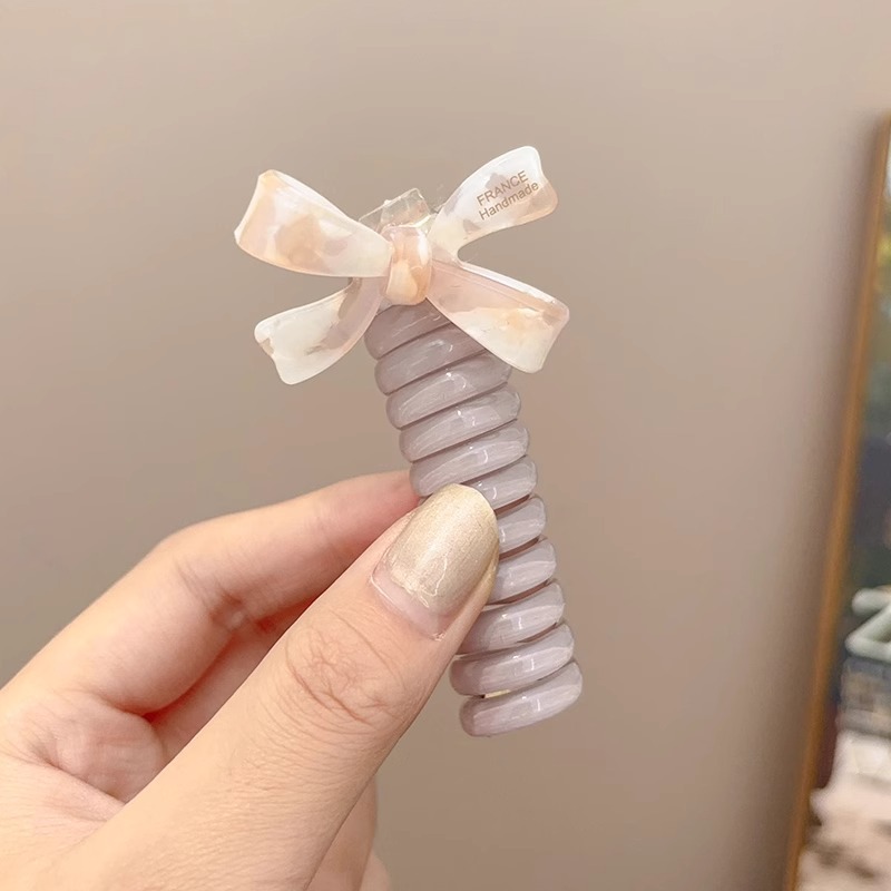 Hermosa niña amor burbuja trenzado artefacto de cabello de verano de alta elasticidad línea telefónica duradera bucle de cabello atado cabello