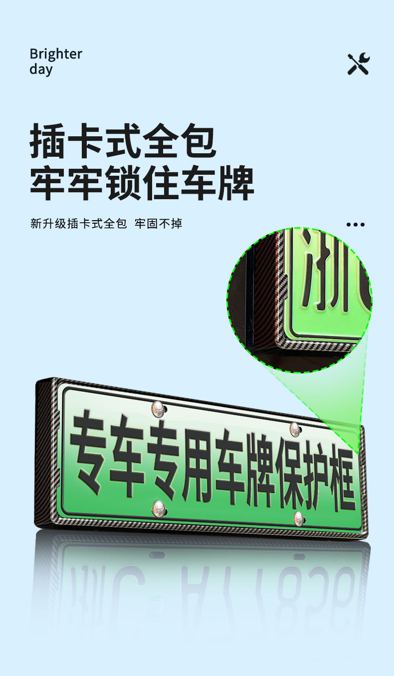 Suitable for 24-25 Model Xpeng M03 License Plate Frame, New Energy Full-Edge License Plate Frame, Green License Plate New Regulations License Plate