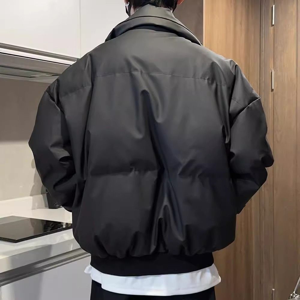 같은 카운터 대외 무역은 미국의 새로운면 패딩 재킷 남성용 빵 짧은 따뜻한 헐렁한면 패딩 재킷 코트 휴