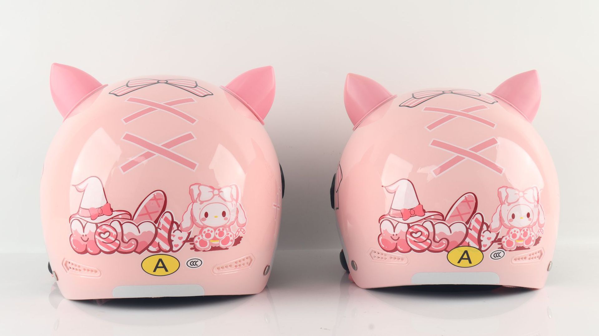 Helmet for Electric Vehicles 3C Summer Helmet Class a Parent-Child Helmet Children's Helmet Cartoon Cute Adult Motorcycle Helmet for Women