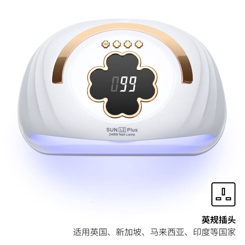 Nueva lámpara de uñas mano salón de uñas lámpara de uñas especial 248W lámpara de fototerapia de uñas de secado rápido de alta potencia transfronteriza