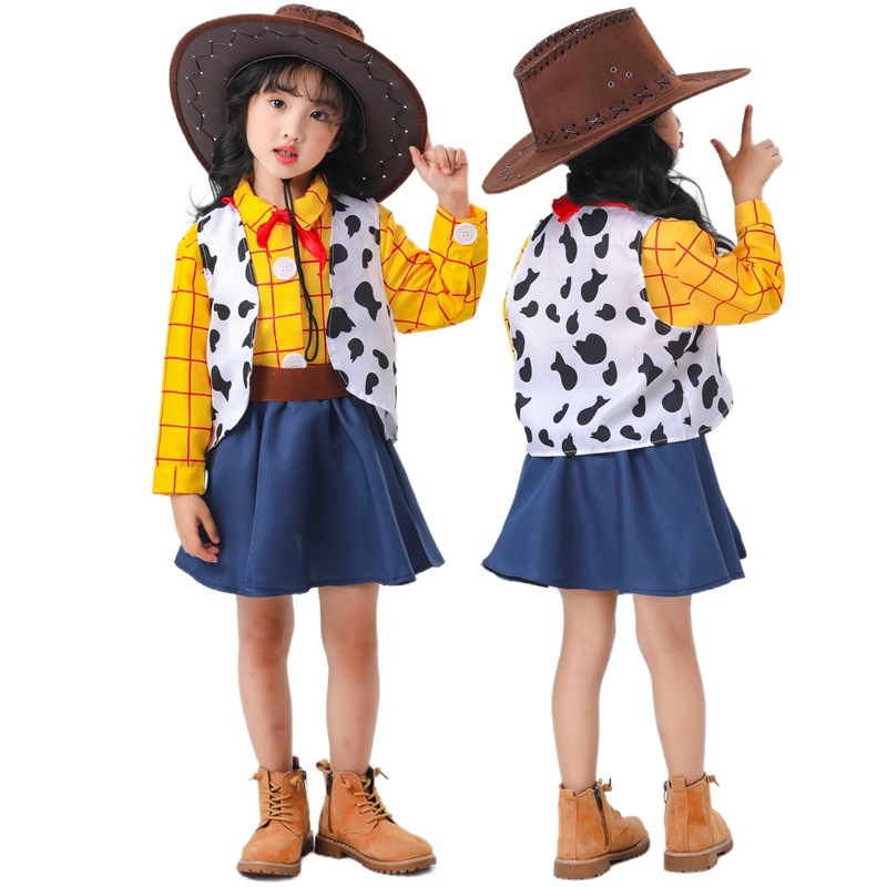 서양 카우보이 남녀 파티 무대 의상 코스프레 DISS 장난감 이야기 우디 커플 부모-자식 공연