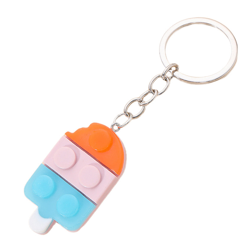 Modern Style Color Block Heart Shape Acrylic Alloy Unisex Keychain display picture 2