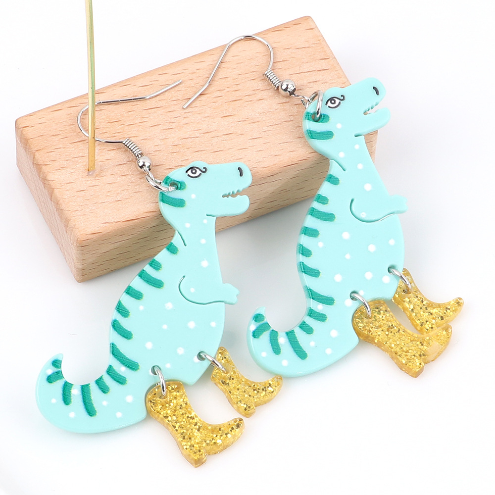 Fashion Dinosaur Arylic Women's Drop Earrings 1 Pair display picture 3