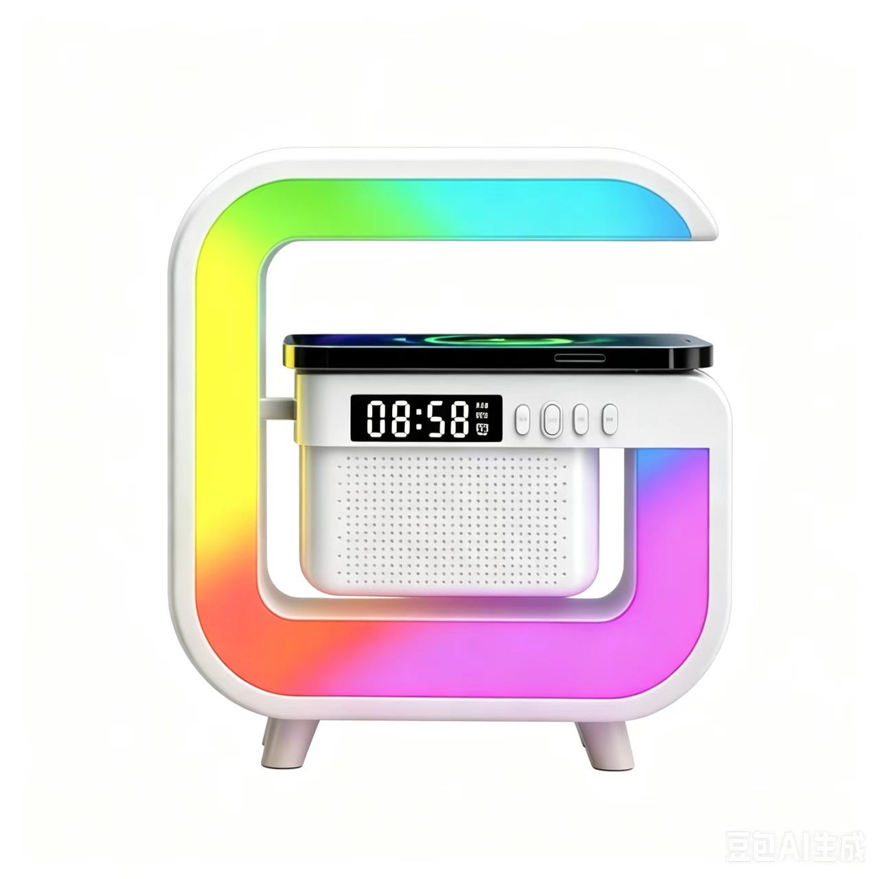 Mini Bluetooth колонка G3 с беспроводной зарядкой и светильником