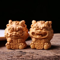 天然の黄楊の木のアルゼンチンの緑檀の生肖龍はかわいいです。