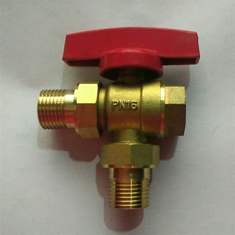 直销黄铜三通调节阀ML-6003a 散热器铝塑管卡套温控卡铜三通阀