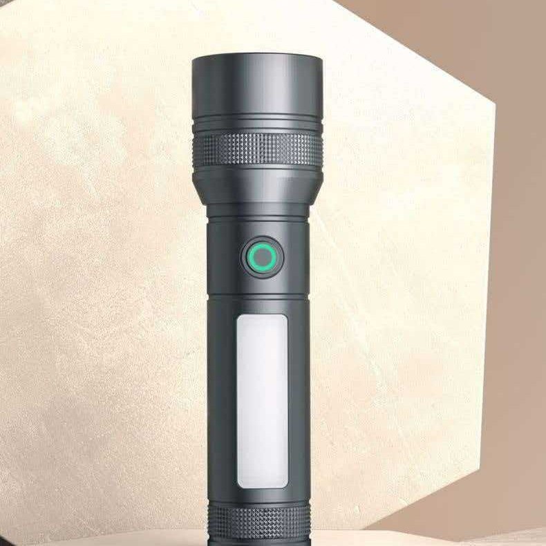 Pullman high-intensity outdoor flashlight, aluminum alloy, ultra-bright, long-range, zoomable, rechargeable, and multi-functional portable flashlight