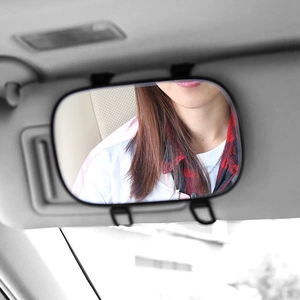 Car Sun Visor Makeup Mirror, Universal Car Interior Accessory, Passenger Side Sunshade, Thin Version with Additional Vanity Mirror