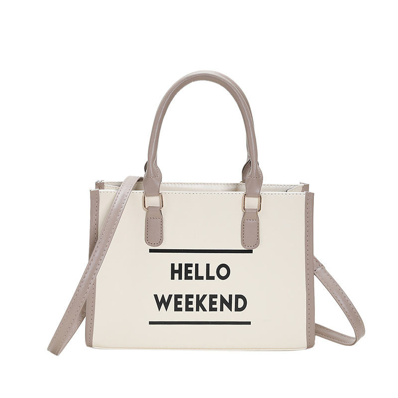 Popular bolso de mujer de estilo extranjero 2024 nueva moda impresión de letras bolso de mochila texturas casuales bolso de moda