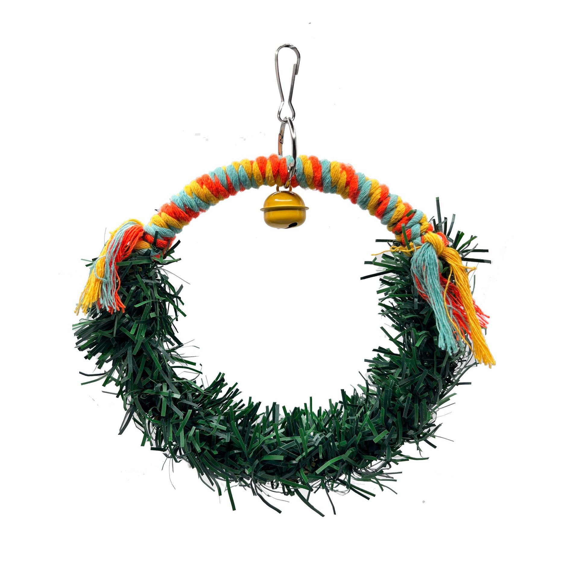 Tema de Navidad juguete para pájaros anillo de loro anillo de pájaro columpio de pájaro forma de hoja anillo colgante de pájaro jaula de pájaro colgante de decoración image 6