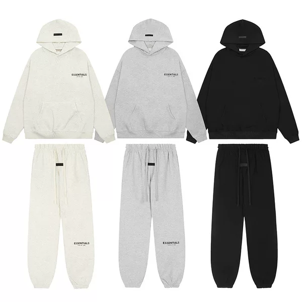 2025 Hooded Sweatshirt with Black Lettering Flocking Fog Essentials Fashion Brand Cross-Border Hot Sale 1977