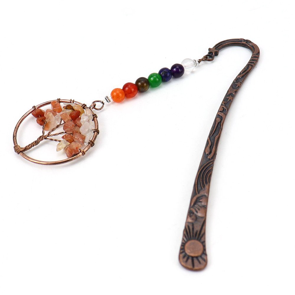 Amazon nuevo hecho a mano colorido cuentas Árbol de la vida fortuna árbol marcador colorido cristal fortuna árbol marcador BM02