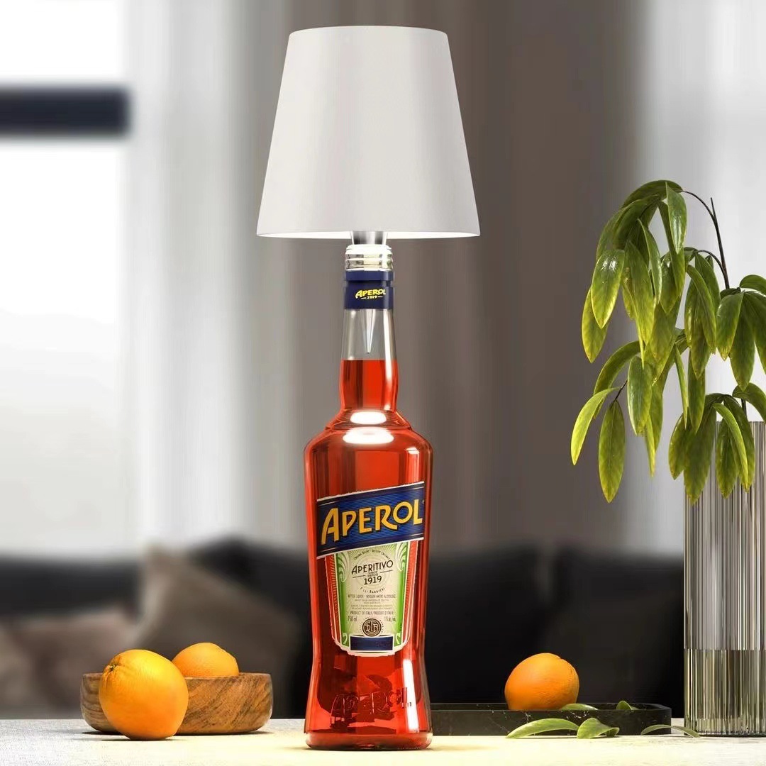 새로운 국경 포인팅 플러그인 레스토랑 바 간단한 움직일 수있는 터치 창조적 인 와인 병 가벼운 분위기 야간 조명