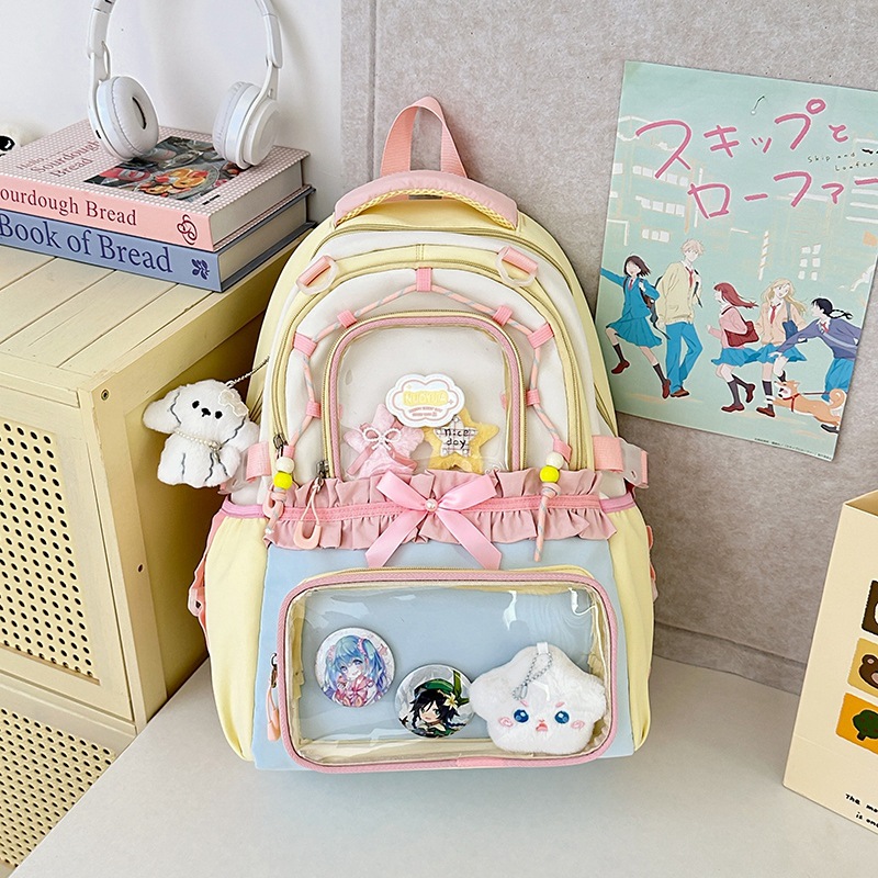 Bolsa de dolor de hombro de arco japonés de color contraste, bolsa de dolor de alta calidad, bolsa de dolor de alta capacidad, bolsa de dolor transparente