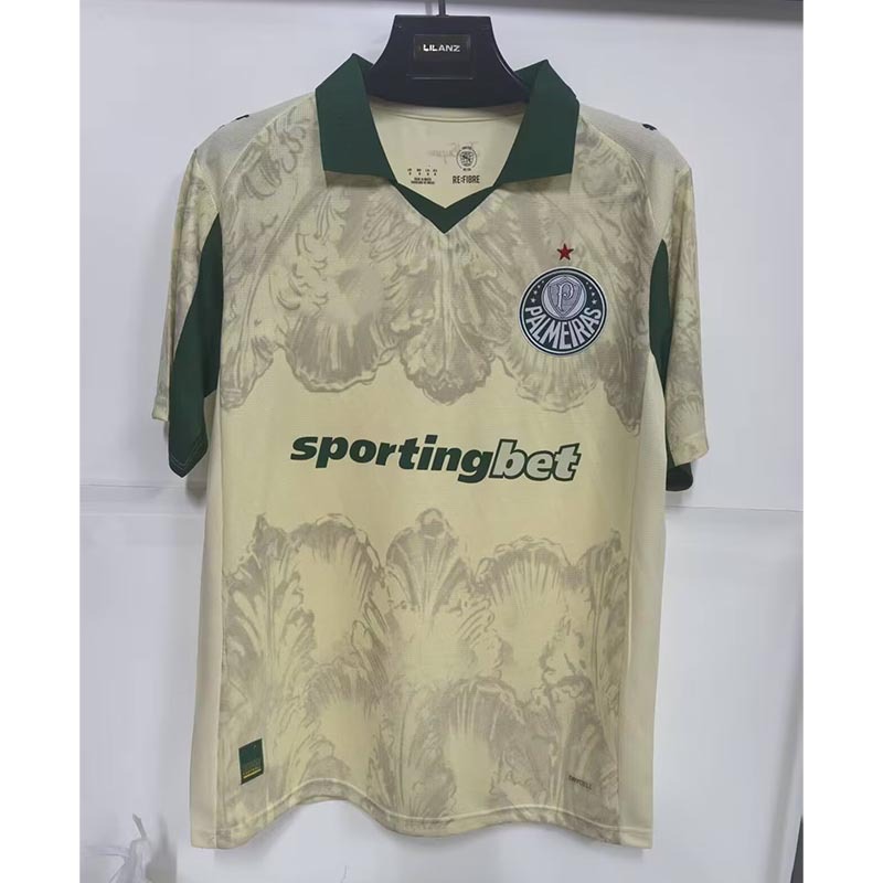 Camiseta de Fútbol del Palmeiras de Poliéster Personalizable y Manga Corta para Deportes