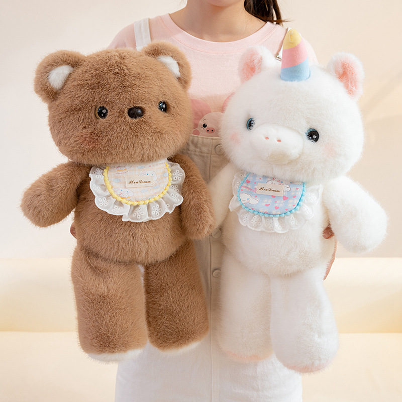 Correr animales pequeños conejos juguetes de peluche lindo gato de tres flores muñeca muñeca almohada regalo del día de los niños