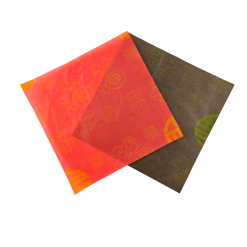 Año nuevo rojo chino papel a prueba de aceite alimentos fritos papel a prueba de aceite Papel Sándwich papel de embalaje para hornear papel a prueba de aceite