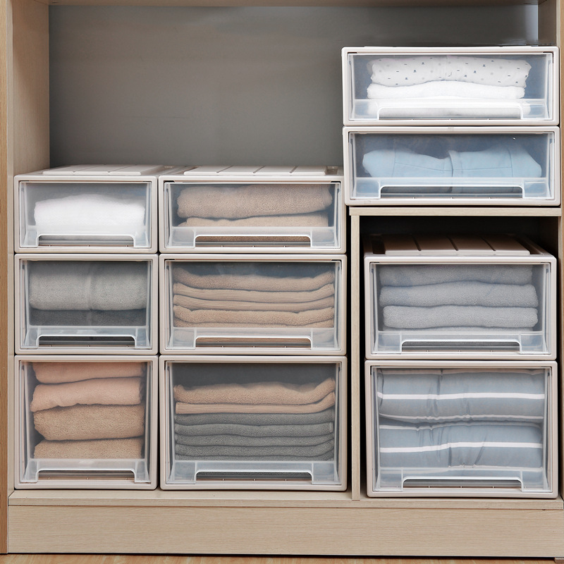 Large Size Thickened Drawer-Type Transparent Shoe Box Storage Box for Home Clothing Organization and Storage Cabinet Drawer-Type Storage Box