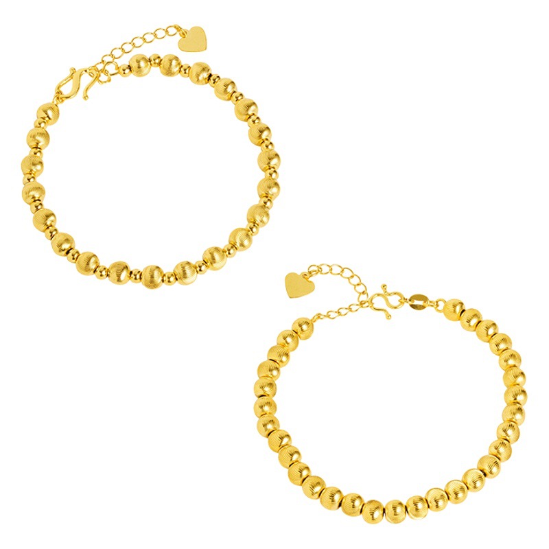 Nueva pulsera de cuentas China Vietnam arena oro antiguo patrimonio Ley Yiwu joyería suministro directo de fábrica sala de transmisión en vivo popular Retro