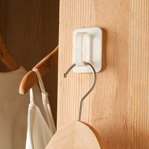 Japanese-style circular hook adhesive cleaning tool storage hooks small items hanging plastic hooks storage organizer rack