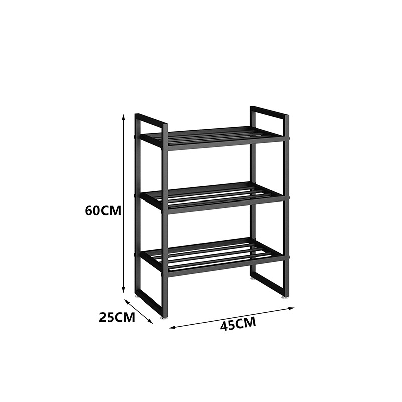 블랙 3 층 45*25*60CM