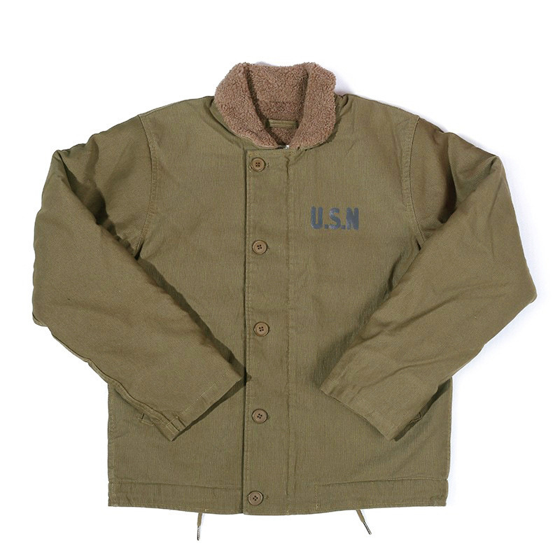 OKONKWO traje de cubierta de N-1 azul marino chaqueta de cubierta de algodón engrosada N1 chaqueta de cordero de algodón acolchado