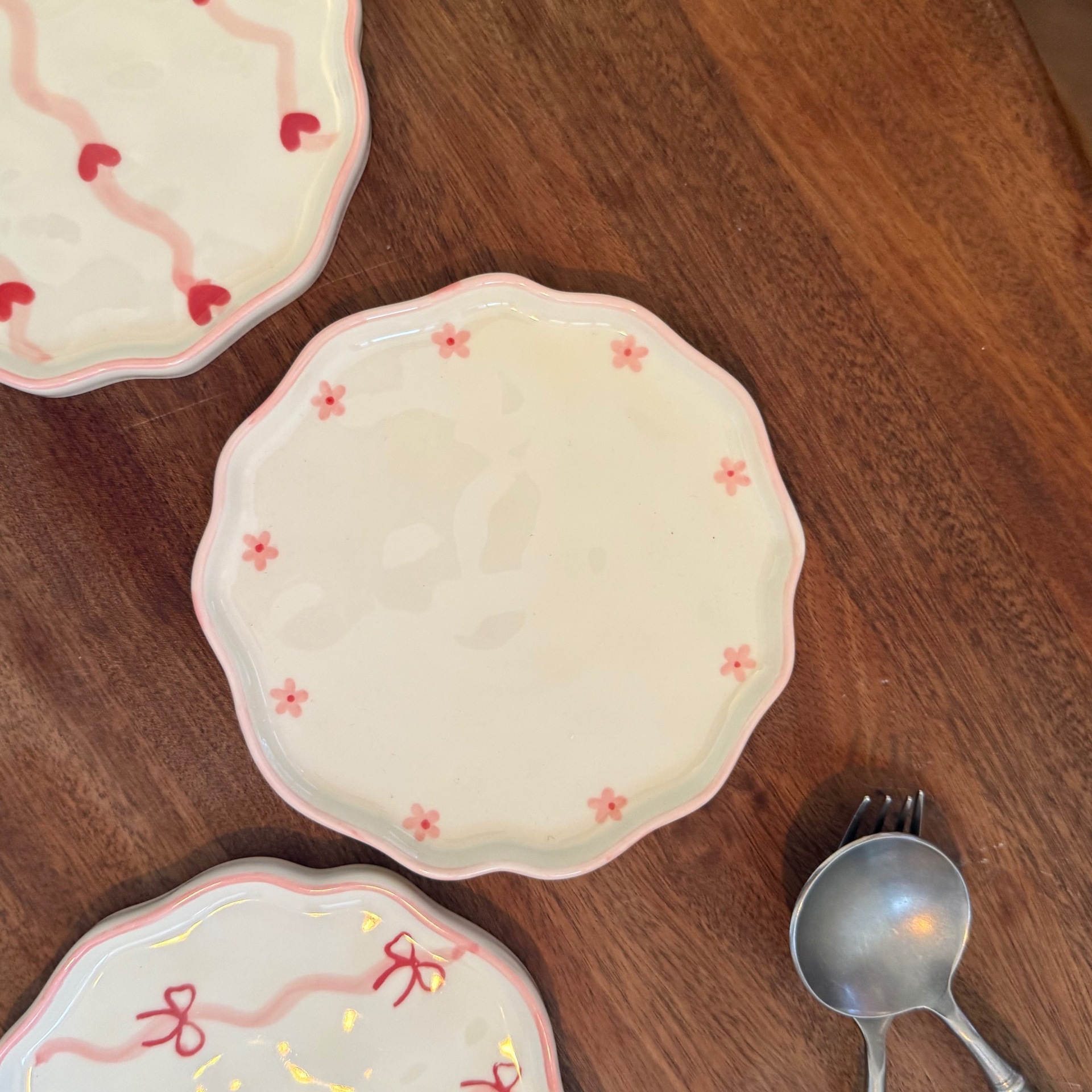 Navidad francesa retro pinza de mano pura pintada a mano taza de café de cerámica plato de alto valor plato de postre de té de la tarde