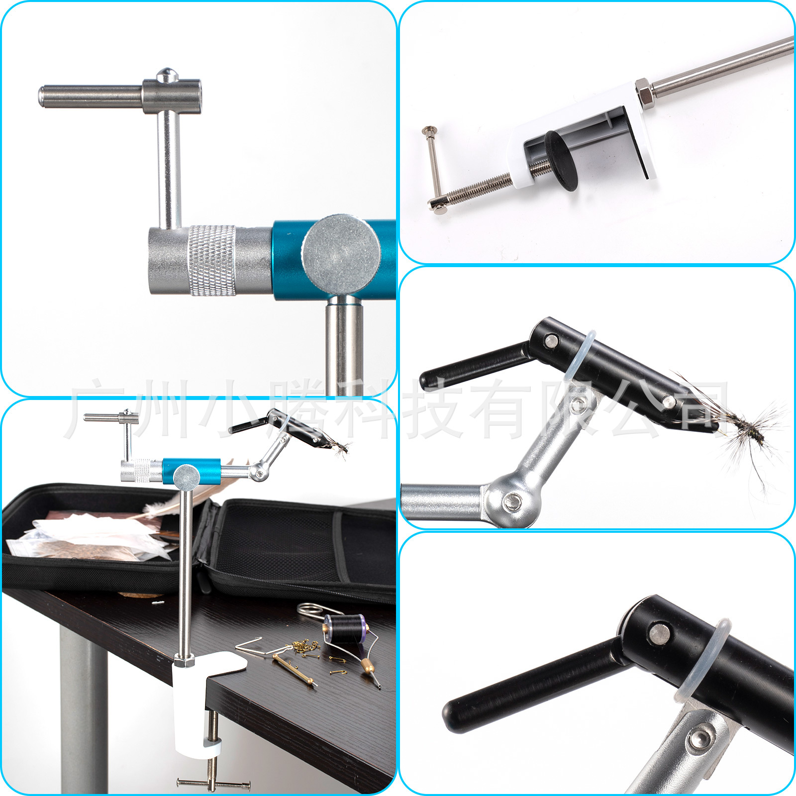 Plataforma para atar señuelos, alicates para atar anzuelos y plumas, enrollador y anudador de anzuelos para pesca con mosca