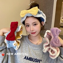 可爱蝴蝶结洗脸束发带女化妆敷面膜洗漱专用发箍宽边防滑发卡头箍