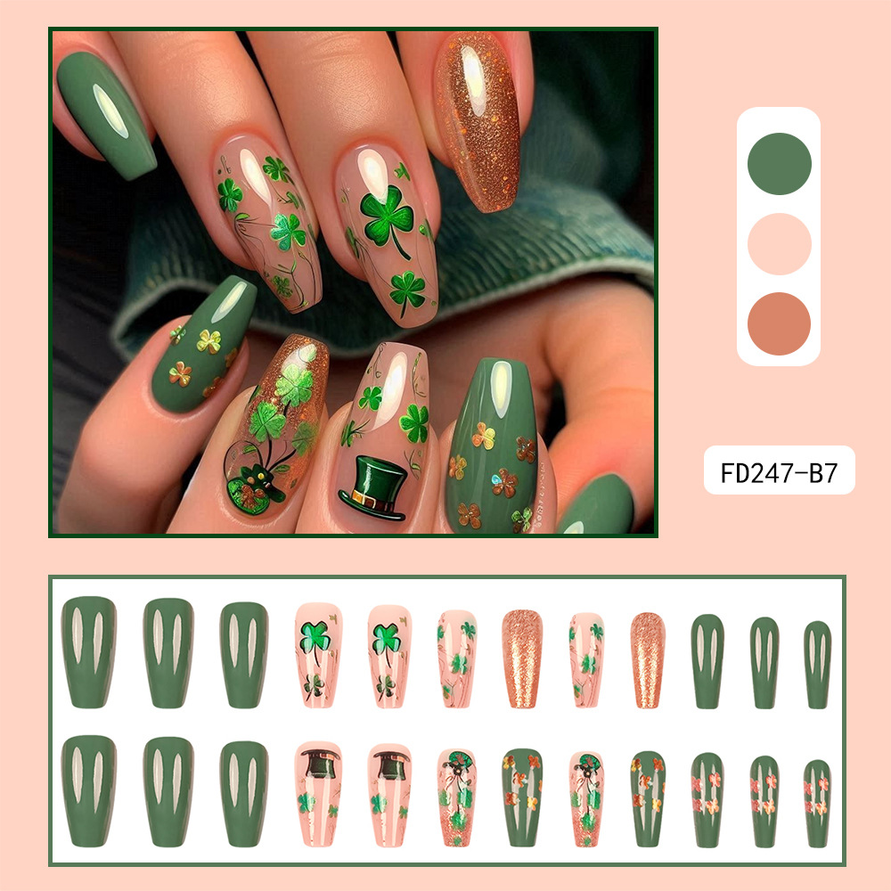 Uñas postizas 3D estéreo blanqueadoras, muy vendidas, piezas de arte de uñas portátiles transfronterizas, pegatinas de uñas sencillas con un toque de alta gama, venta al por mayor