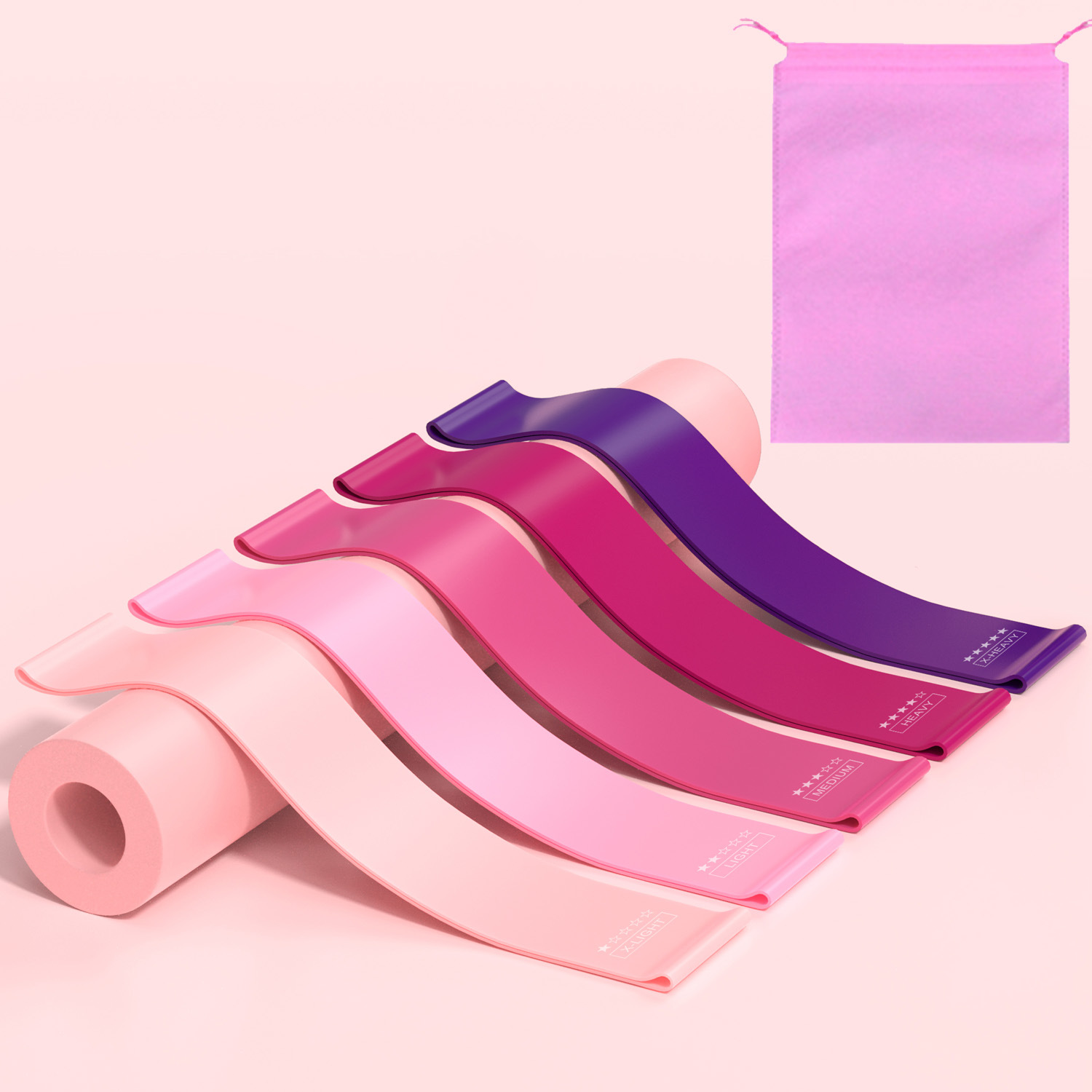 Banda de resistencia banda de yoga banda elástica entrenamiento de fitness banda de tensión de la cadera ejercicio Danza en cuclillas círculo elástico banda elástica