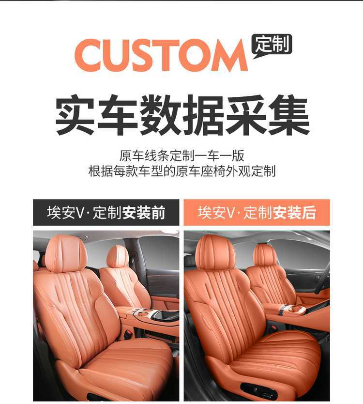 2026 AION V Tyrannosaurus Rex New Energy Vehicle Seat Cushion, All-Season Universal Full Coverage Leather Seat Cover