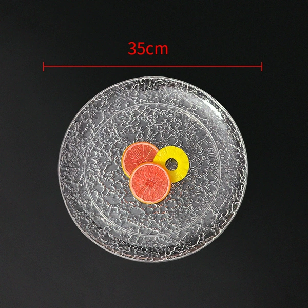 Round ice pattern fruit plate (35CM)