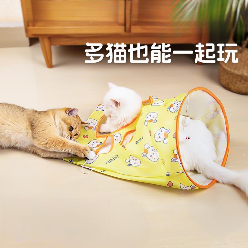 고양이 장난감 드릴 봉지 소리 종이 애완동물 터널 이를 가는 고양이 장난