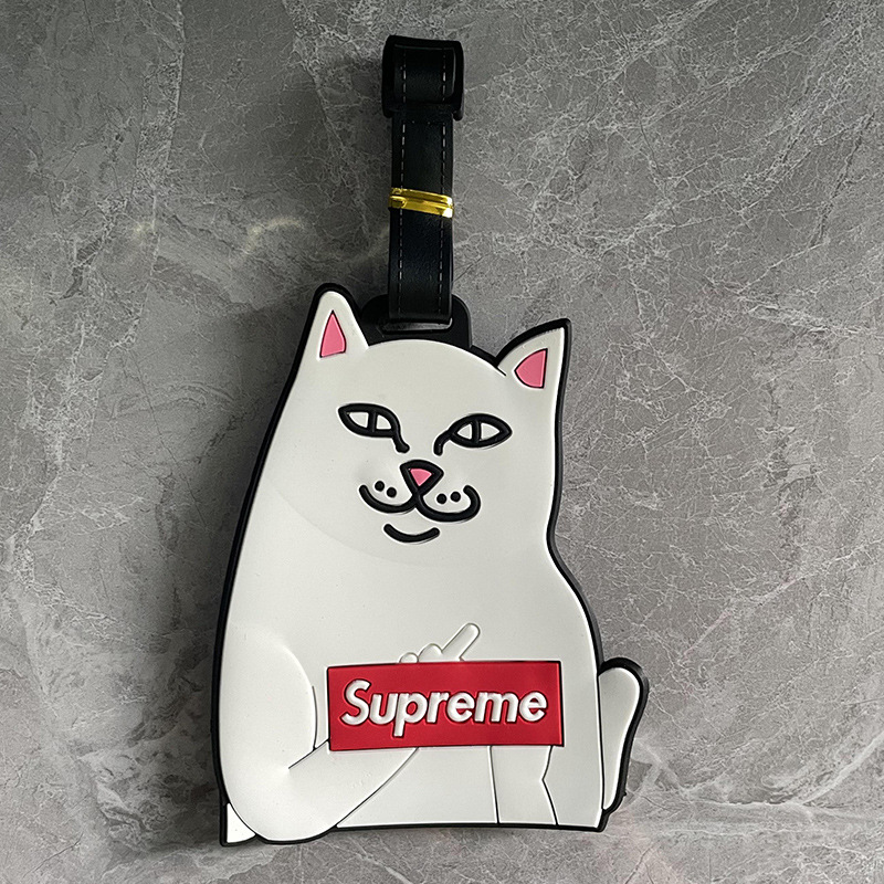 Cartoon Creative Trendy Brand Cat Luggage Tag Pet Boarding Pass Anti-Lost Tag Suitcase Tag Waterproof Shipping Tag