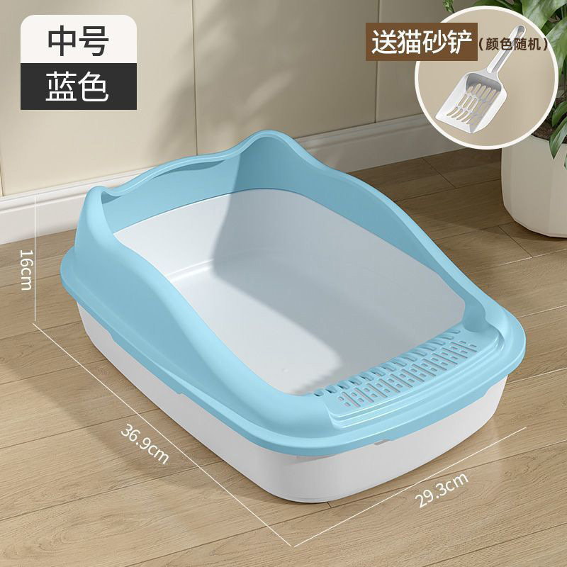 Basina de arena para gatos super grande anti-spillado exterior inodoro para gatos anti-odor enorme lavabo de arena para gatos abierto lavabo de orina para excremento de arena para gatos