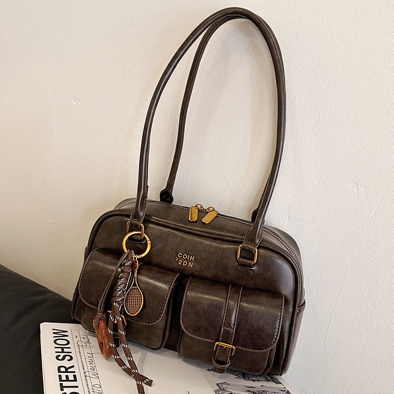 Women's Shoulder Bag High-end Large Capacity Boston Bowling Handbag_voghion.com