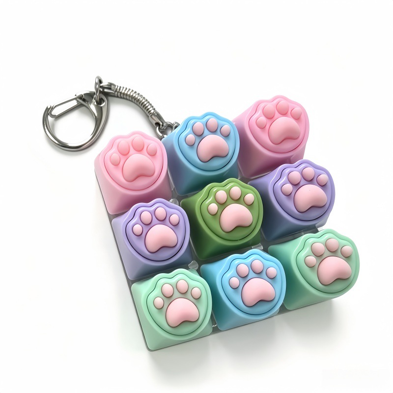 Nine-key silicone cat claw color 3