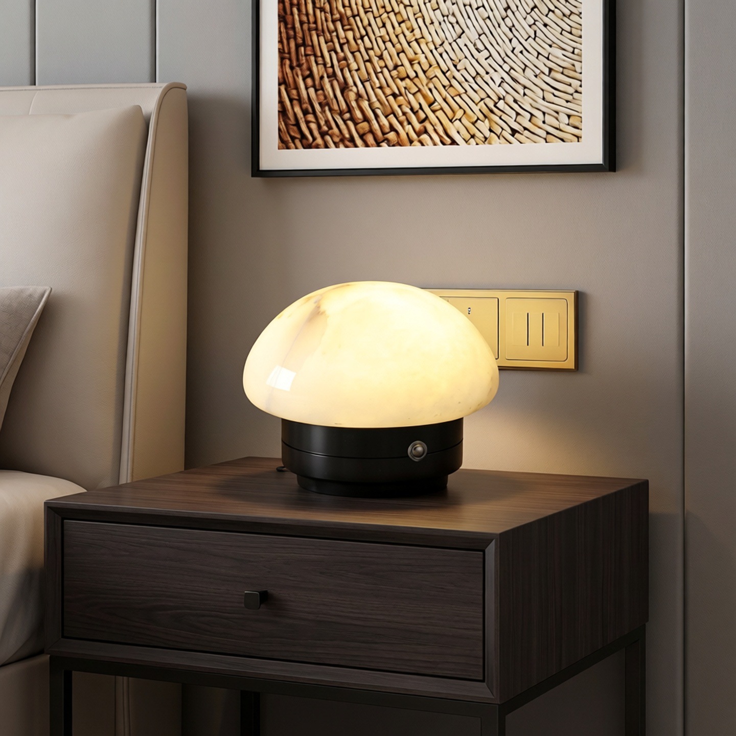 工厂直销触摸声控西班牙云石台灯客厅卧室床头USB充电创意氛围灯