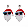 Christmas accessory for elderly, acrylic earrings, European style