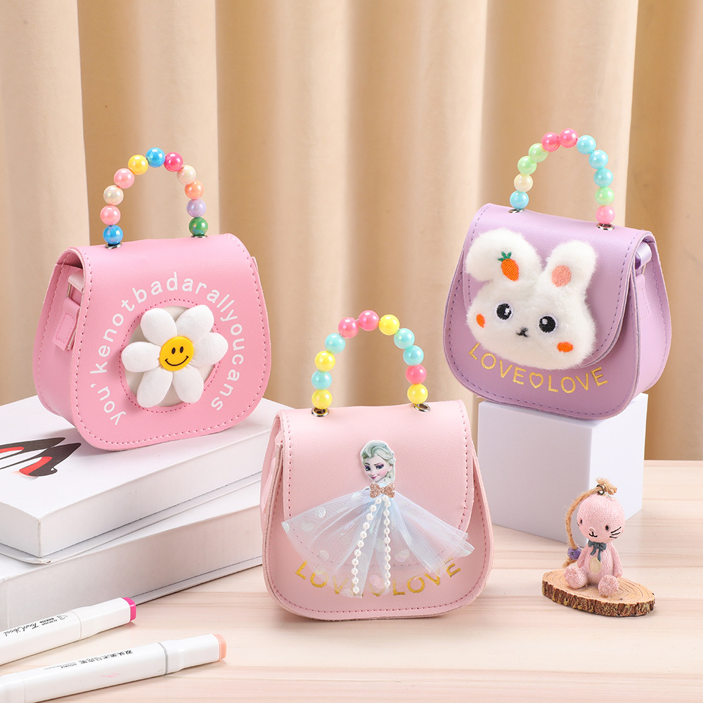 Nuevo monedero para niños Moda linda bandolera Aisha Little Princess Pearl Monedero portátil al por mayor